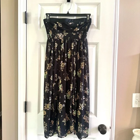Free People Kitty Midi Dress Floral Strapless Dress Size Small - Picture 4 of 13